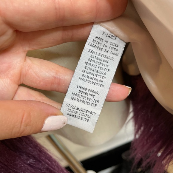 Thread & Supply Faux Fur Vegan Purple Ombré Vest - Picture 6 of 7